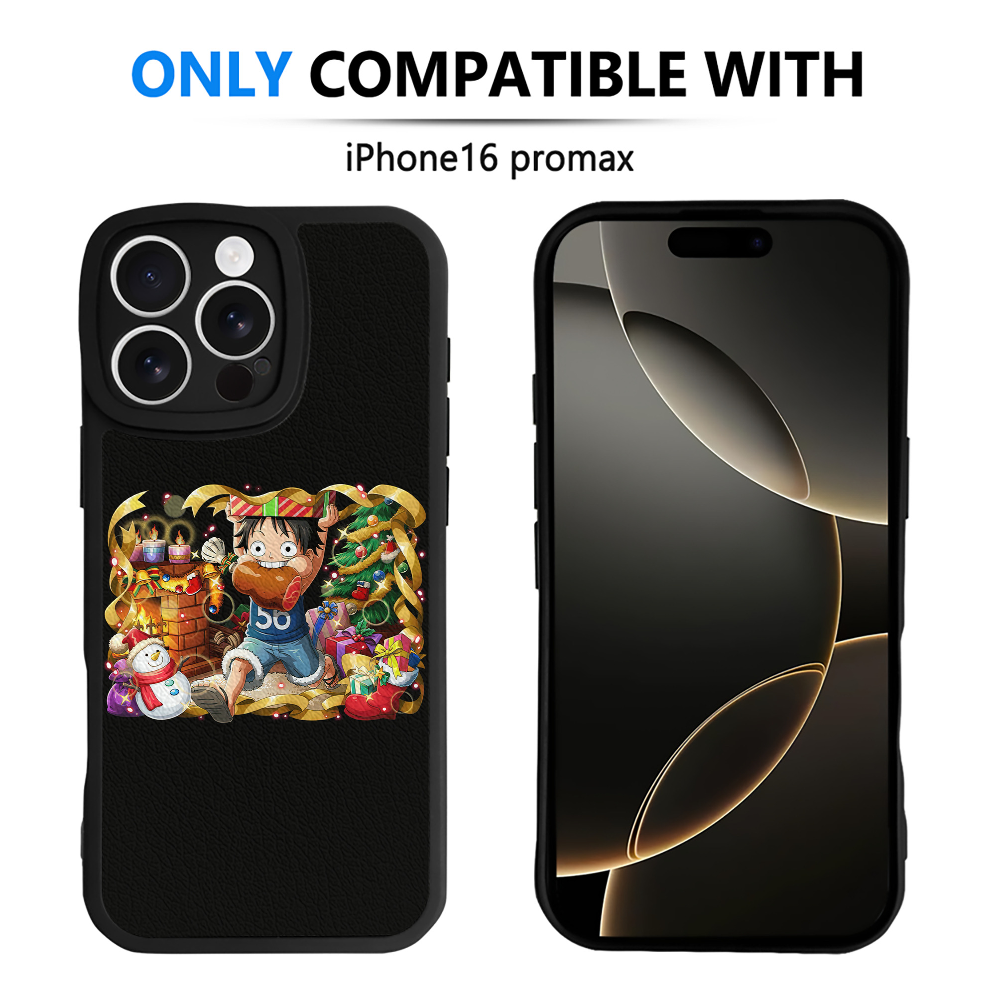 （画像用） ワンピース モンキー・D・ルフィ ONE PIECE Monkey D. Luffy 【iPhone 16シリーズ対応】シリコンスマホケース（レザー調） 材質：シリコン